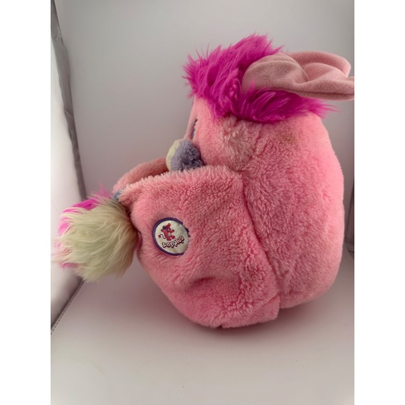 1986 Mattel Popples Pink Plush Toy Cute Stuffed Animal Collectible - Picture 2 of 6